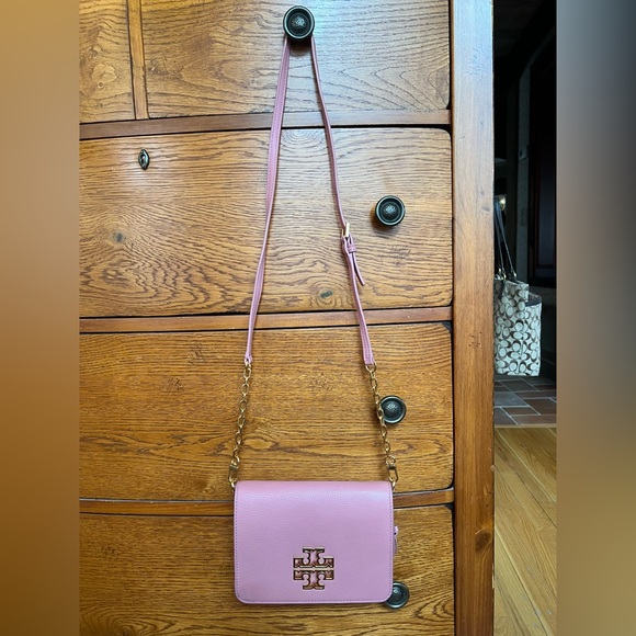 **SOLD** Tory Burch Mauve Pink Britten Combo Crossbody Bag - Picture 11 of 13